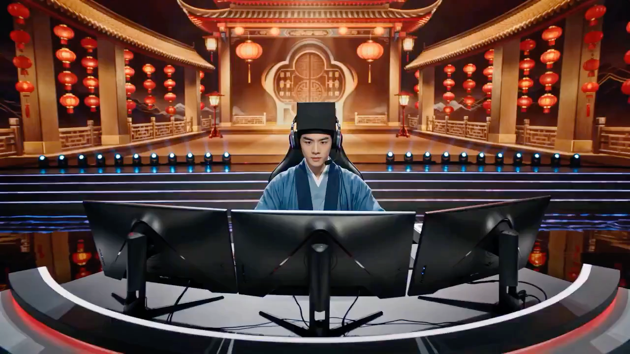 10-second Chinese Spring Festival Gala style stage performance: "Tang Bohu Esports Duel"