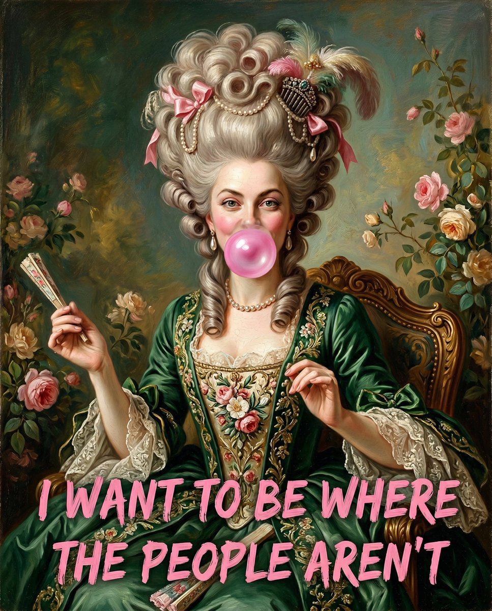 18th Century Woman Bubblegum Portrait