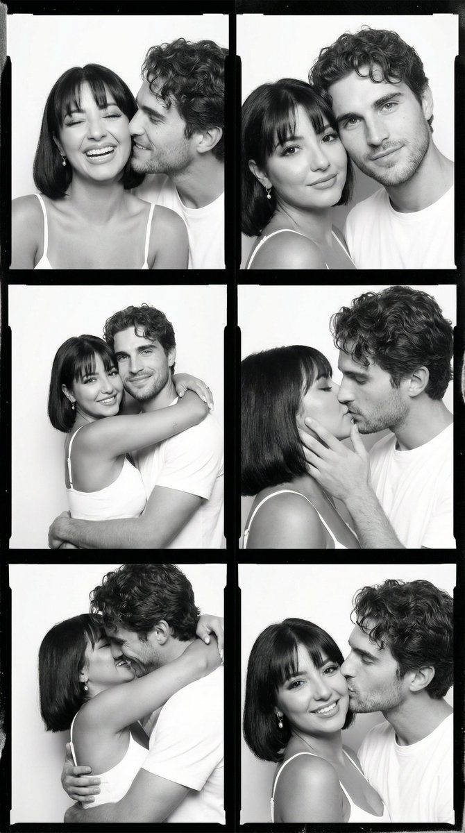 2x3 B&W Couple Contact Sheet Grid