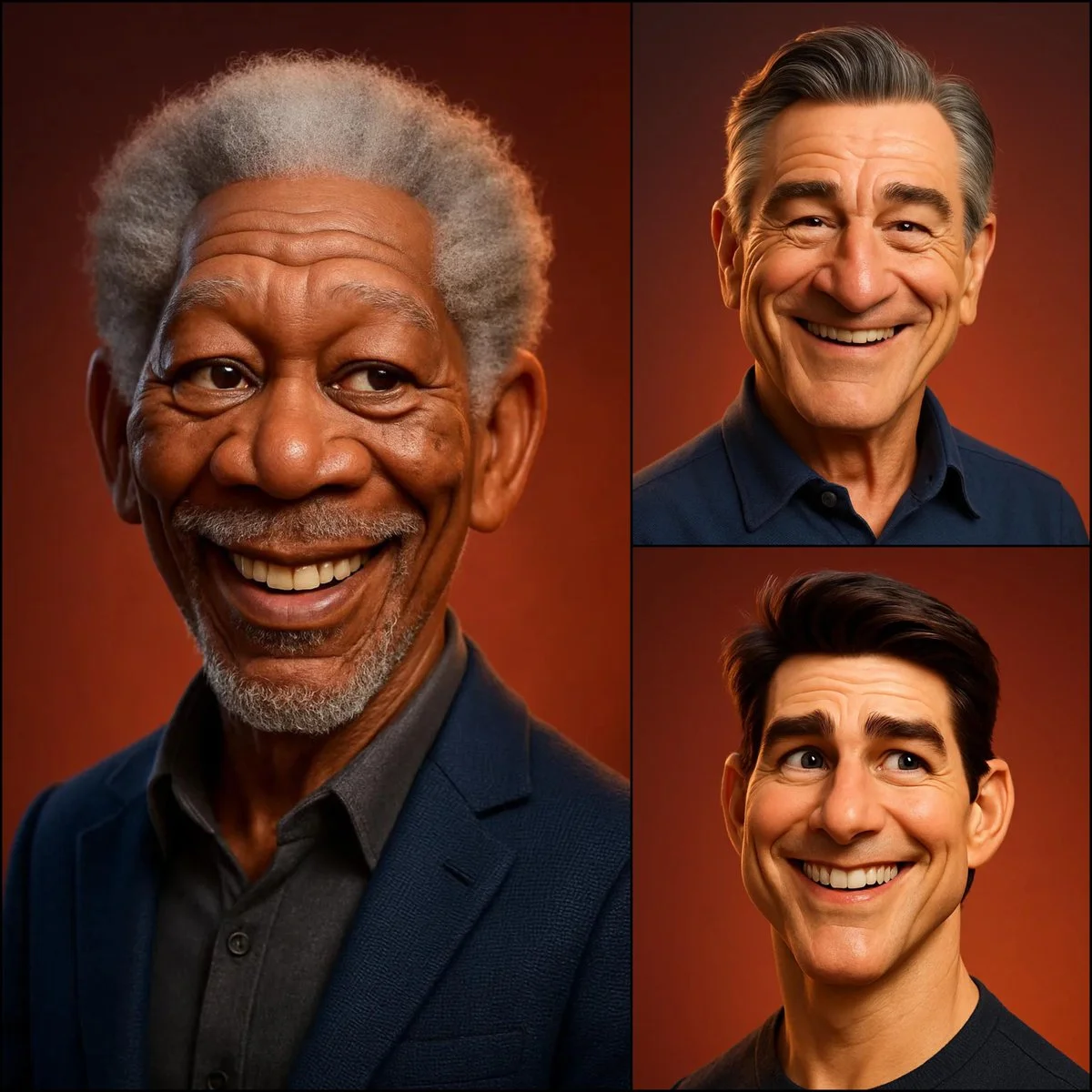 3D Caricature Portrait in Pixar/DreamWorks Style