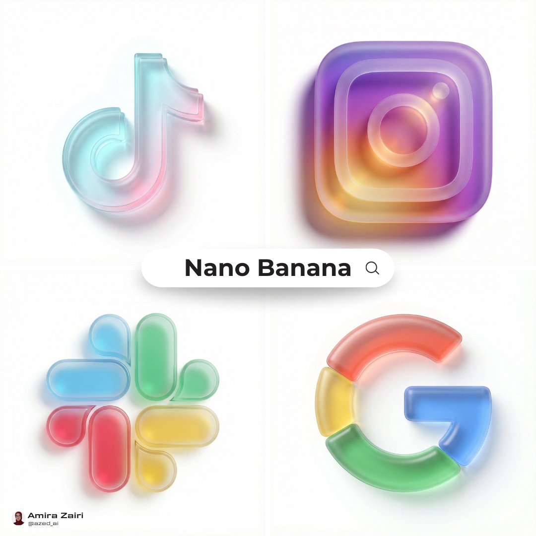 3D Frosted Glass Icon Render