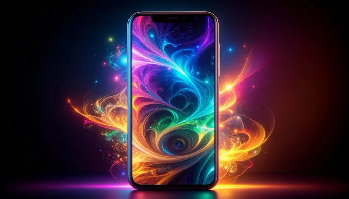 Abstract Neon Light Artwork Design, Digital Art, Wallpaper, Stunning, Intricate, Glowing, Space Background