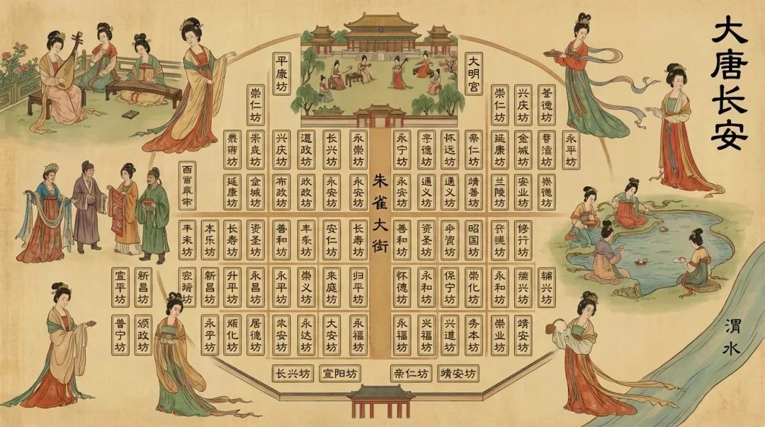 Artistic Masterpiece of a Tang Dynasty Chang'an Illustration Map