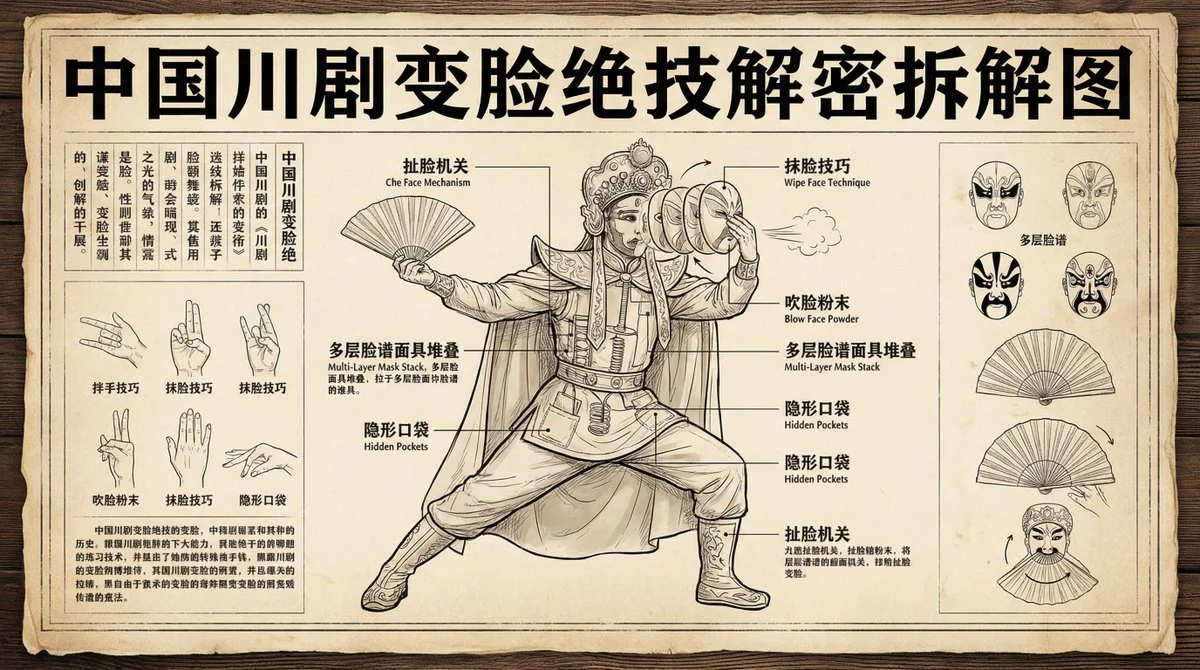 Chinese Sichuan Opera Face Change Mystery Diagram