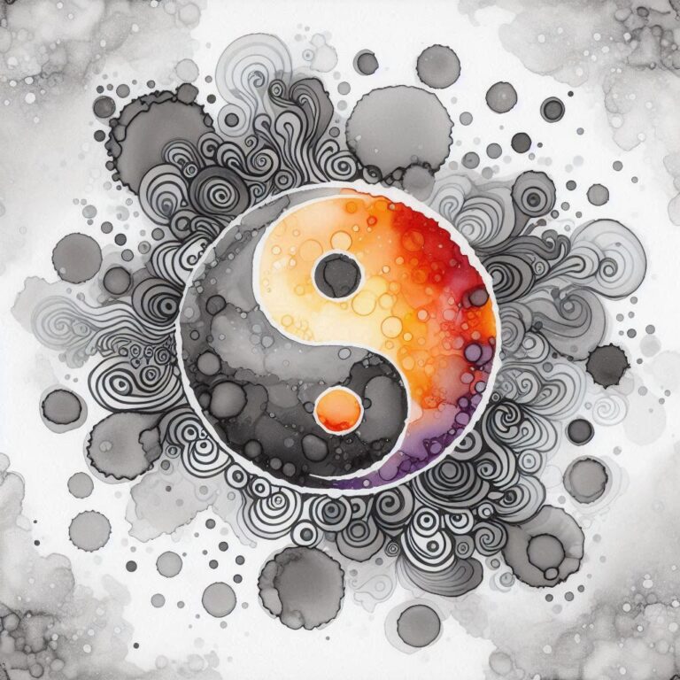 Dynamic Alcohol Ink Yin and Yang Design