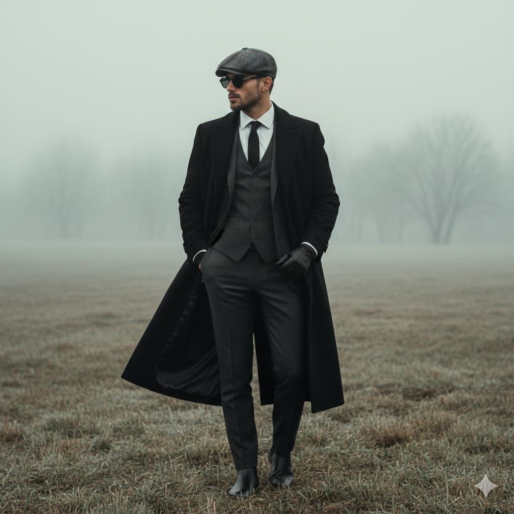 Cinematic Fashion Portrait in Foggy Field