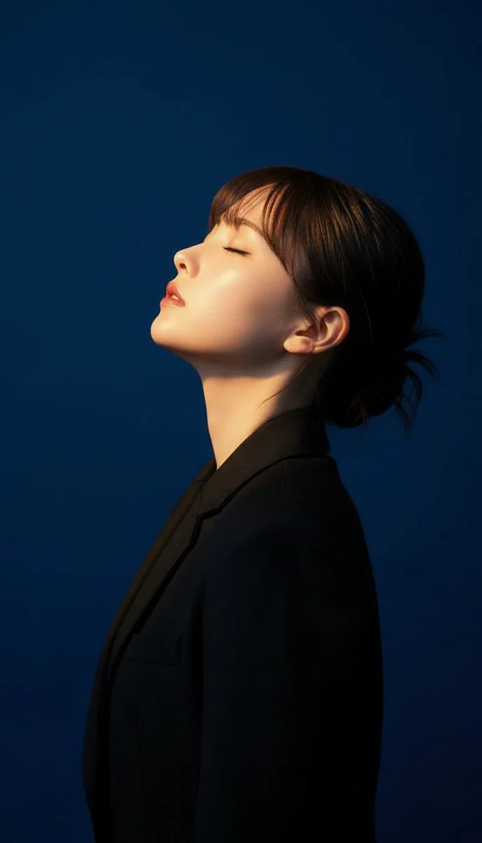 Cinematic Portrait of a Young Woman's Profile