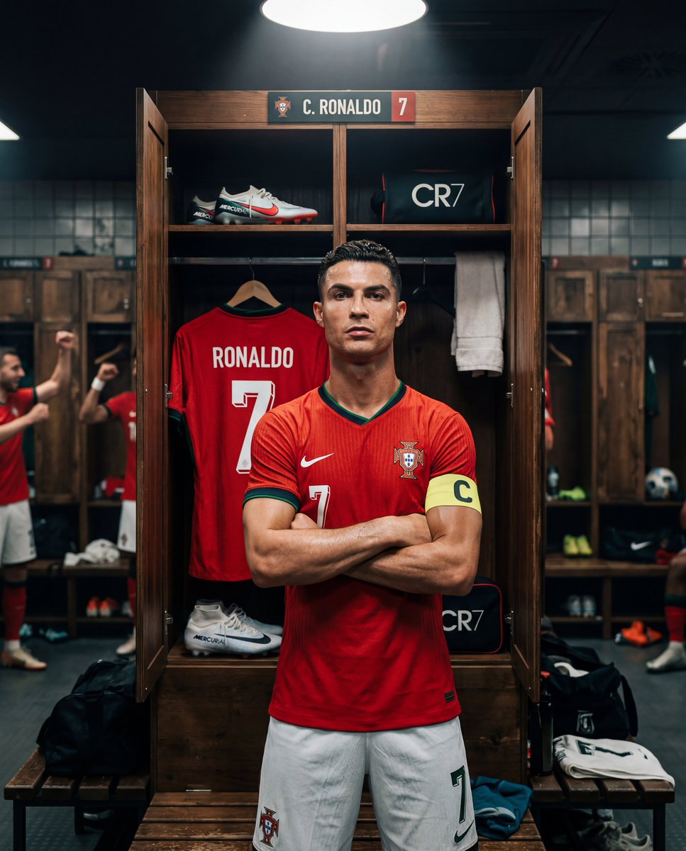 Cinematic Ronaldo Locker Room Portrait