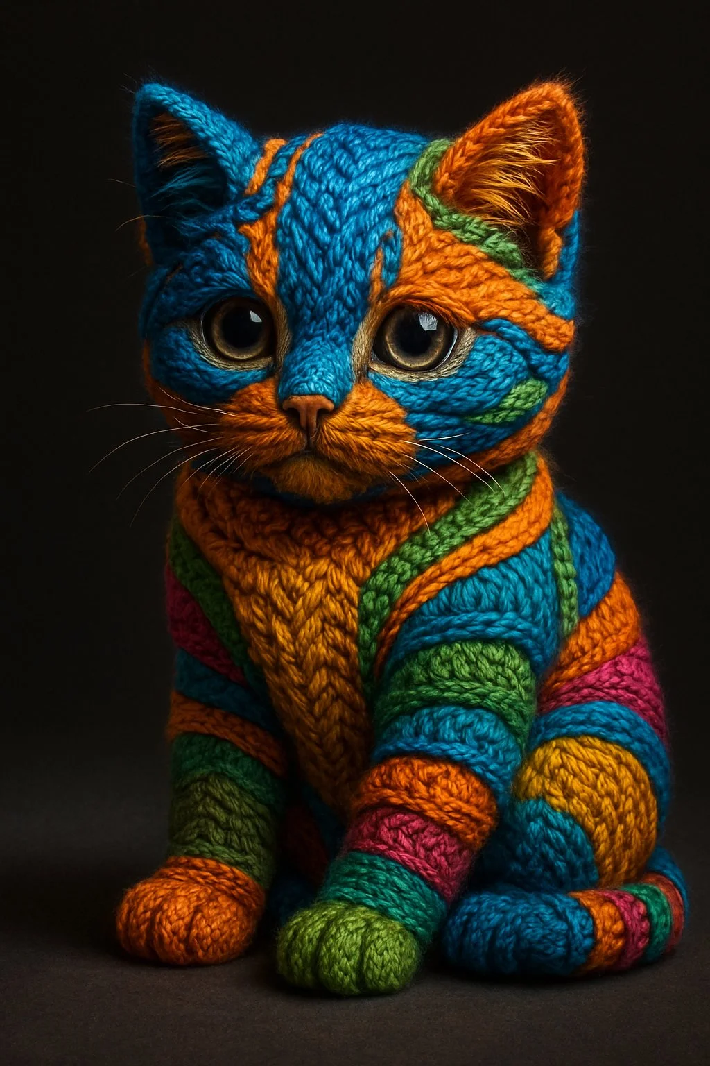 Colorful Fiber Art, Surreal Weaving