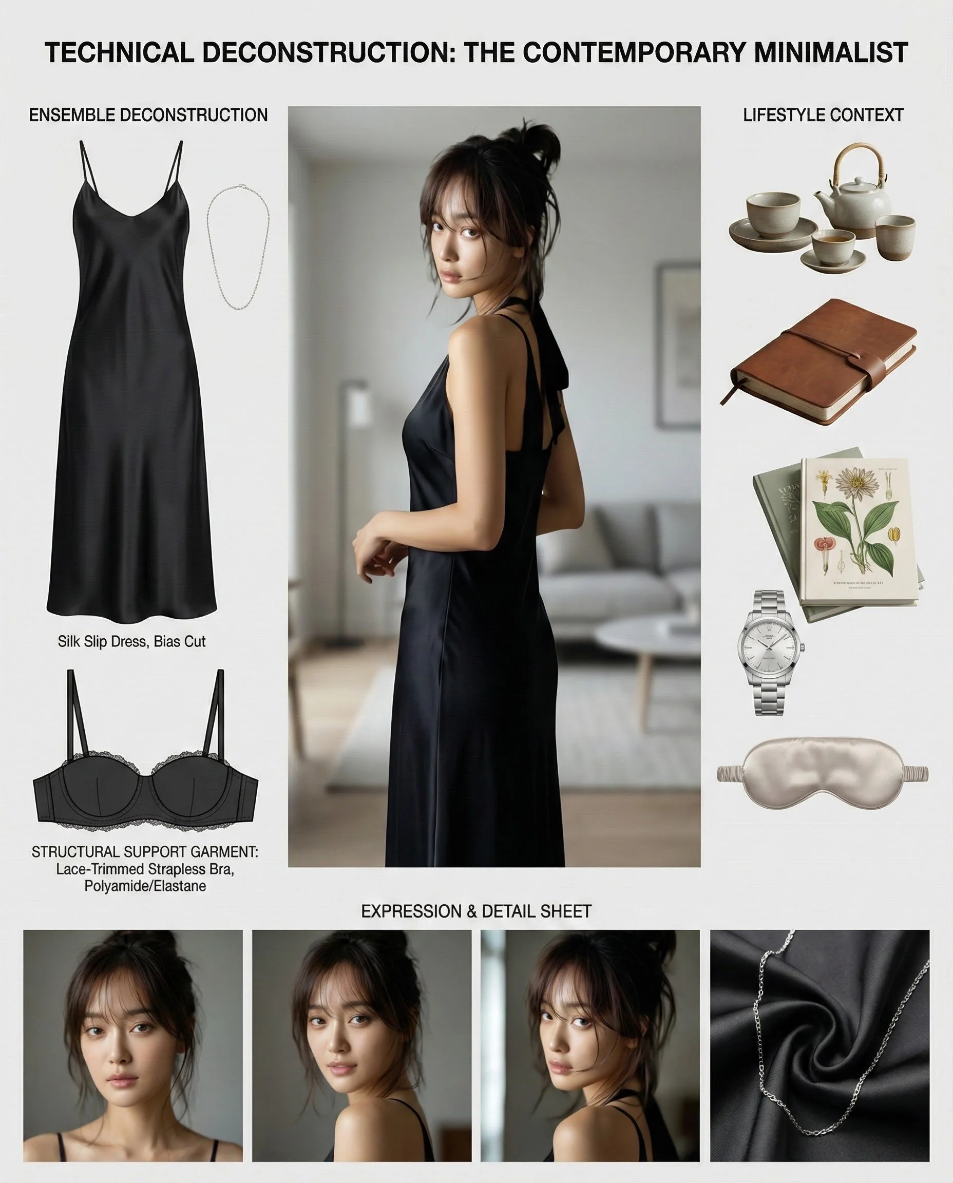 Create a Comprehensive "Wardrobe Deconstruction and Style Profile" Collage Based on an Uploaded Image