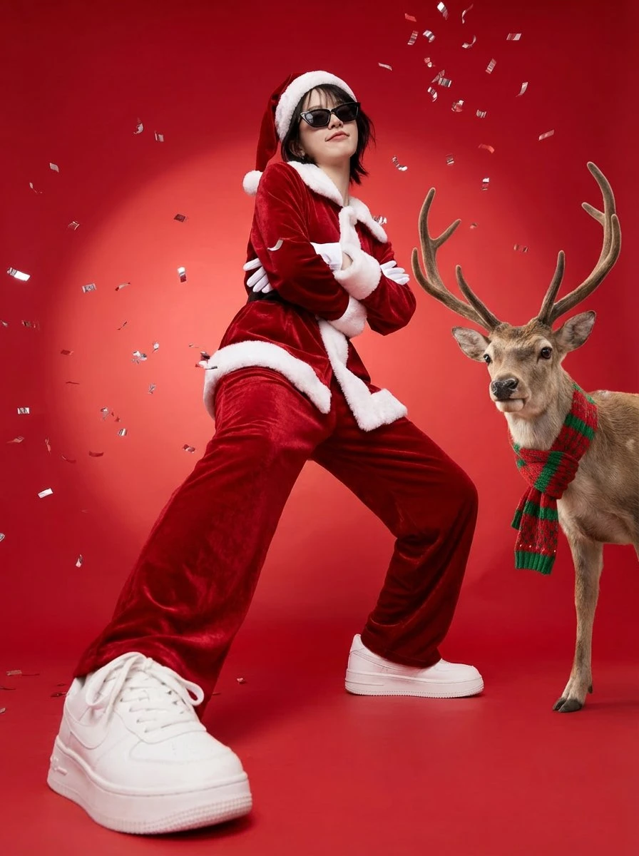 Create a Full-Body Vertical 3:4 Festive Poster