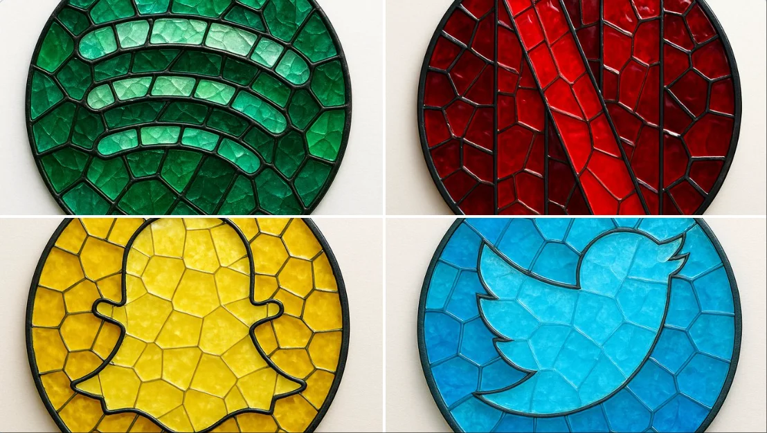 Create Image: Spotify Brand Logo Mosaic Stained Glass Emblem