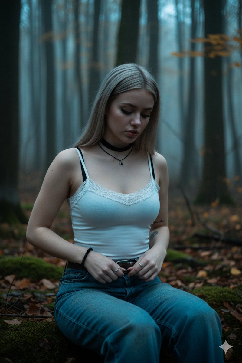 Dark Forest Girl Photography
