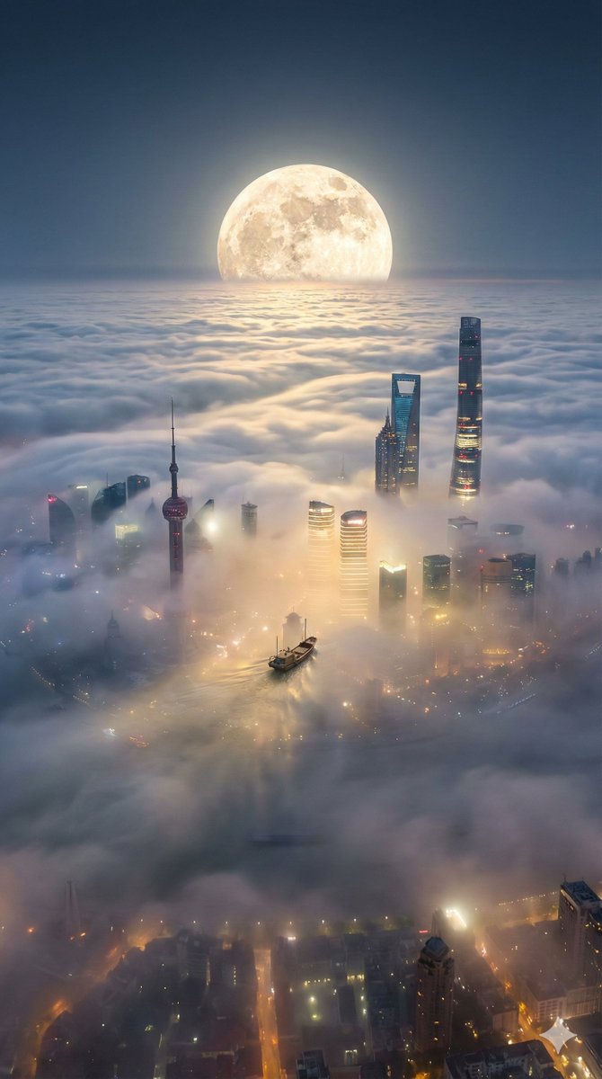 Dream City with Giant Celestial Sphere