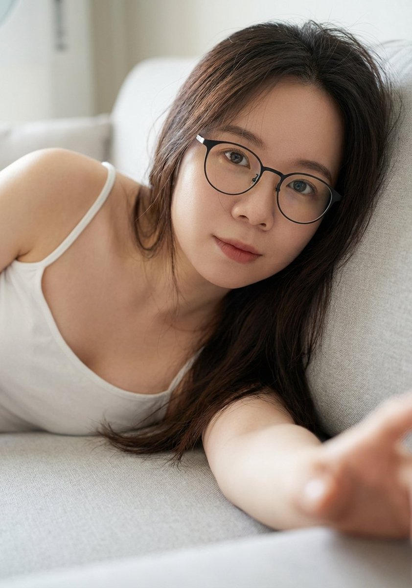 Elegant Woman Lying Down Portrait