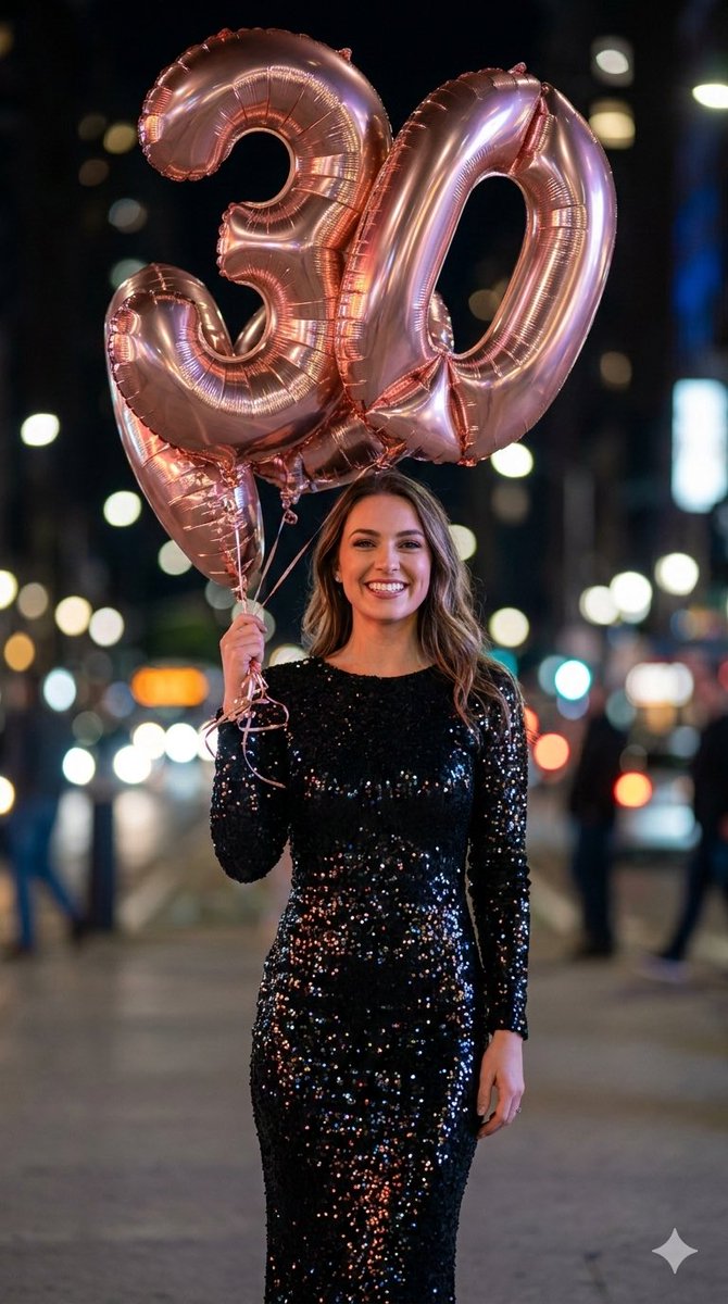 Elegant Woman Portrait in City Night Lights