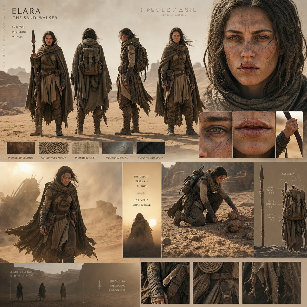 Epic Desert Cinematic Character Board