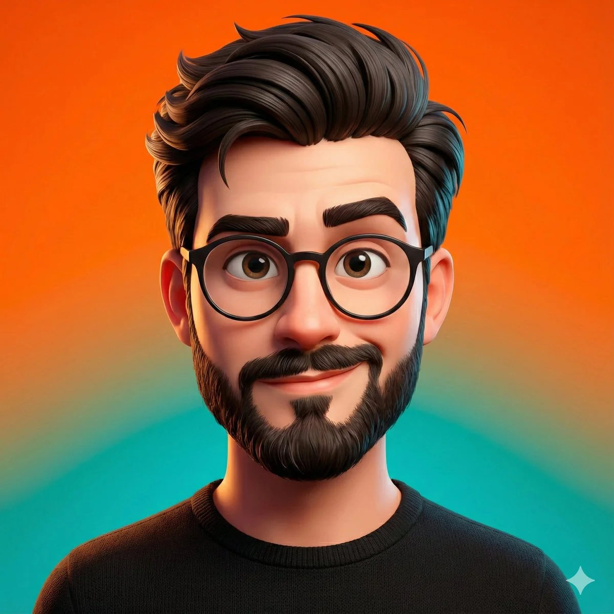 Exaggerated 3D cartoon portrait of the person in the uploaded image, with unique style and bold colors