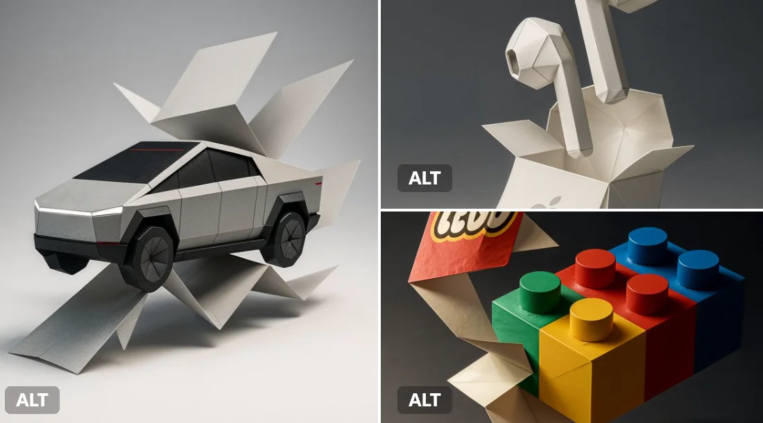Flat Branded Paper Folding into 3D Product Shape