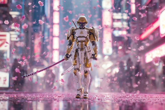Full-body Shot of a Character at a Location, with a Powerful Aura of Energy and Visual Effect, in a Dynamic Po