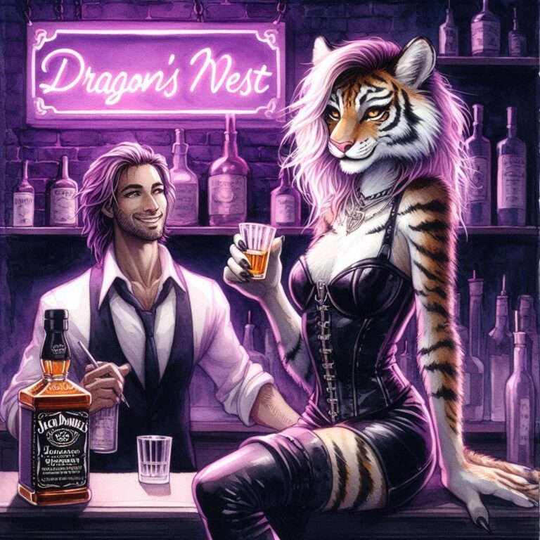 Dragon’s Nest Bar Scene with Characters