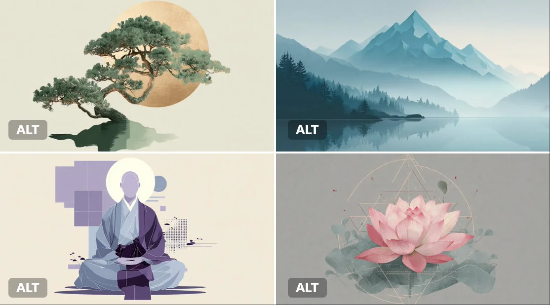Geometric Zen Illustration