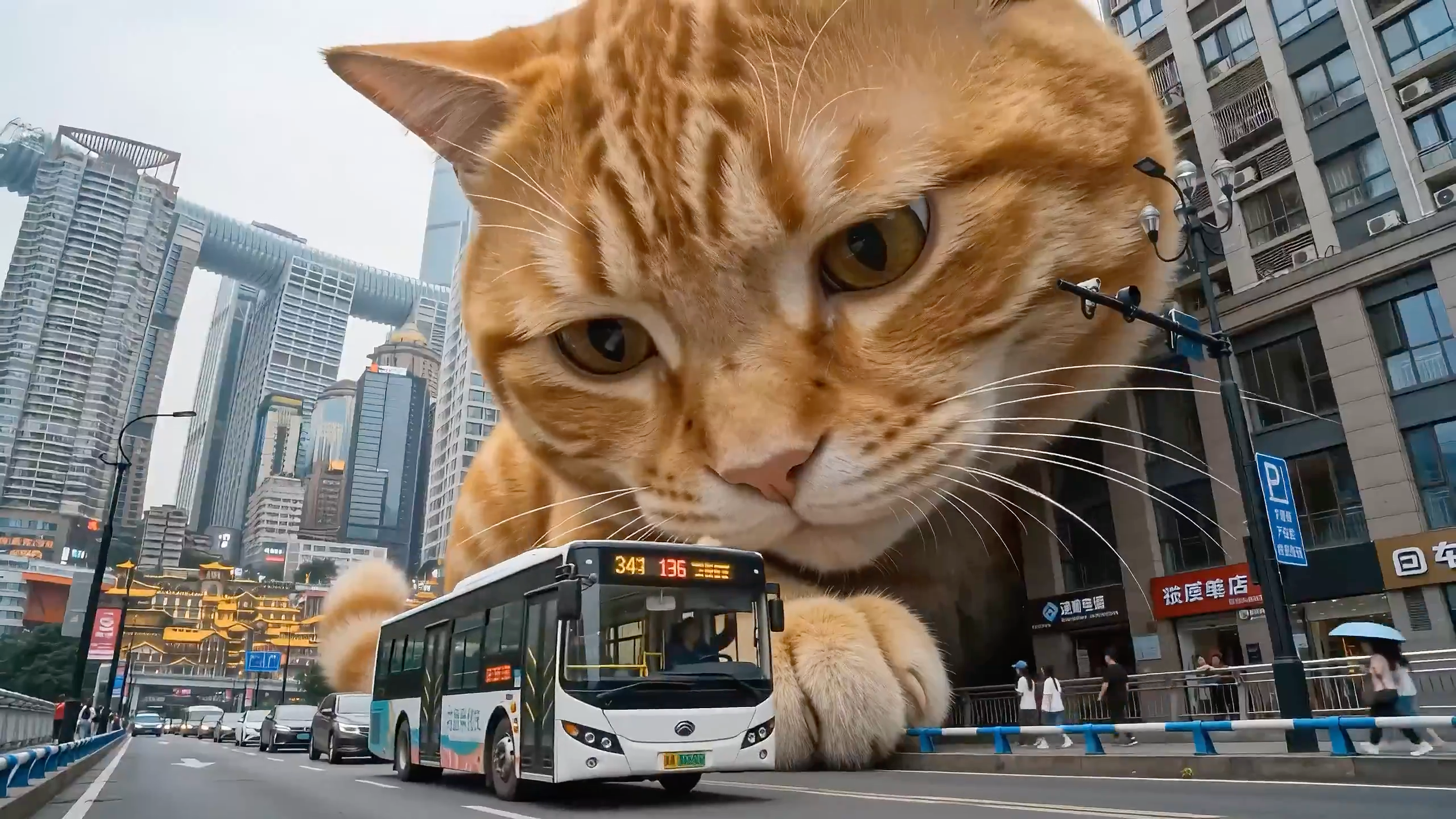 Giant Cat Godzilla: Urban Spectacle