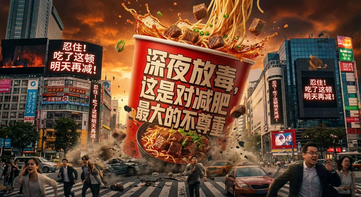 Gigantophobia and Hollywood Disaster Film Aesthetics: A Giant Instant Noodles Bucket Falls on a Busy Crossroad