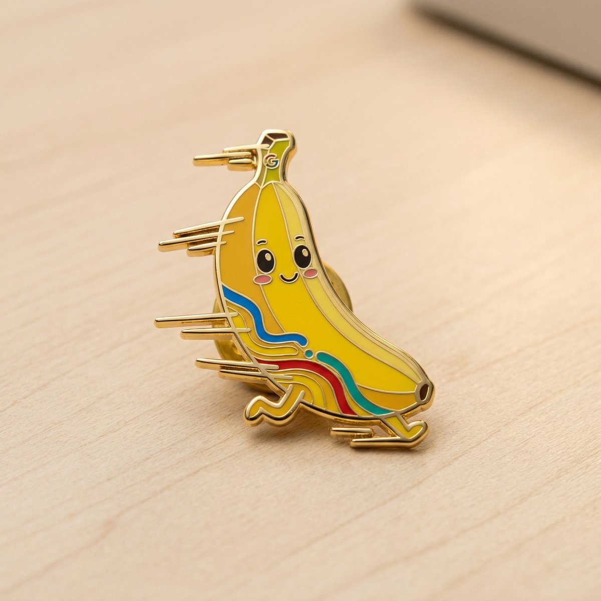 Gold Enamel Pin Minimal Photo