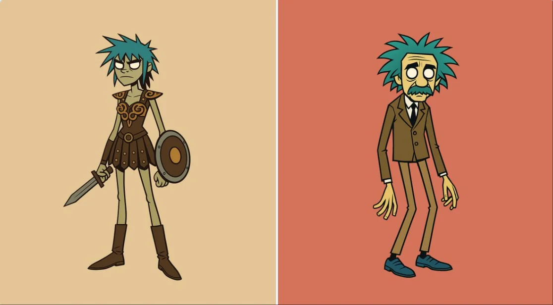 Gorillaz Style Portrait Design