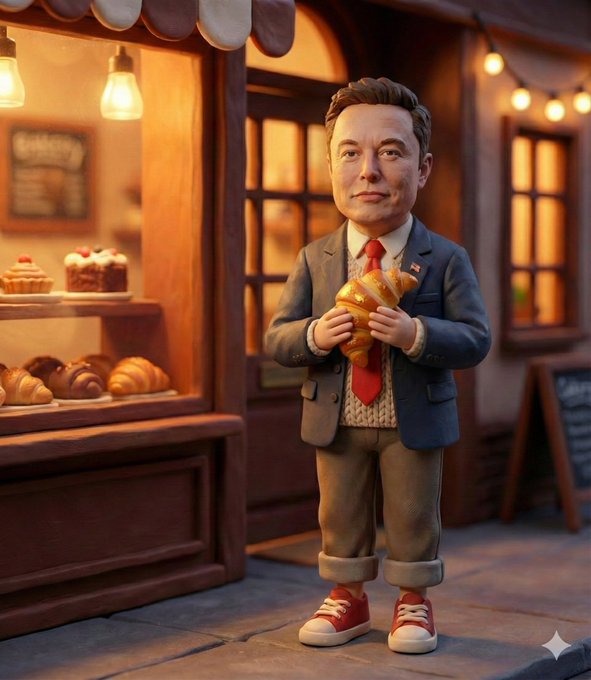 Handcrafted Claymation Character in Cozy Bakery Scene