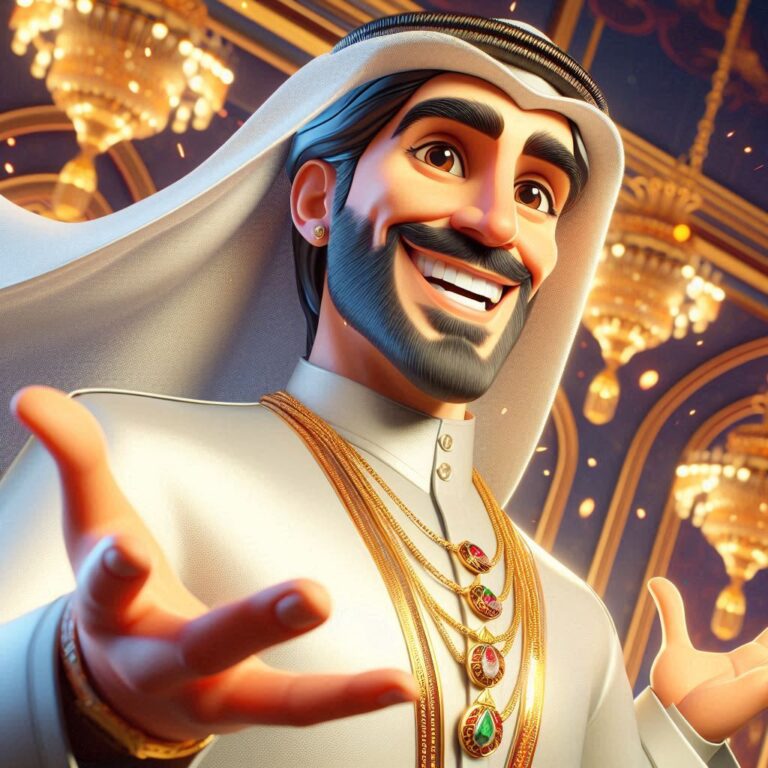 3D Rendering of Wealthy Arab Sheikh