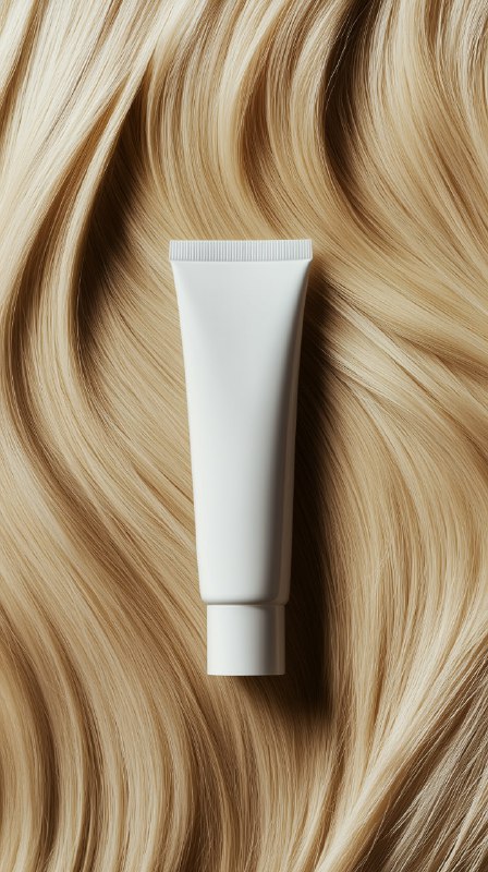 White Shampoo Tube on Blonde Hair
