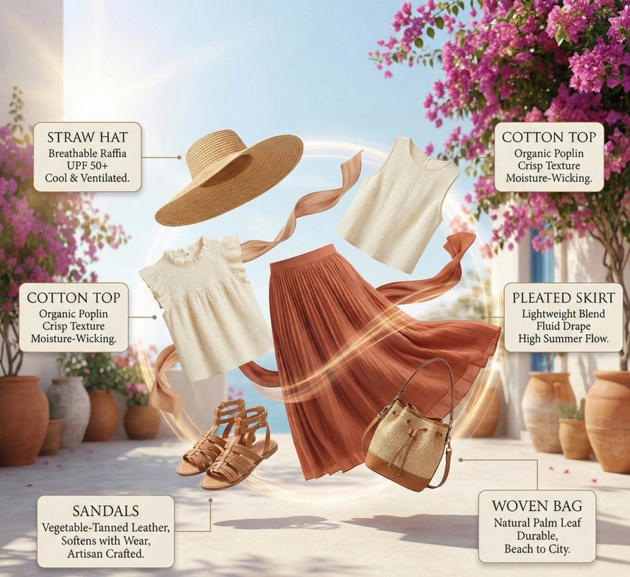 High-Fashion Summer Outfit Infographic Design