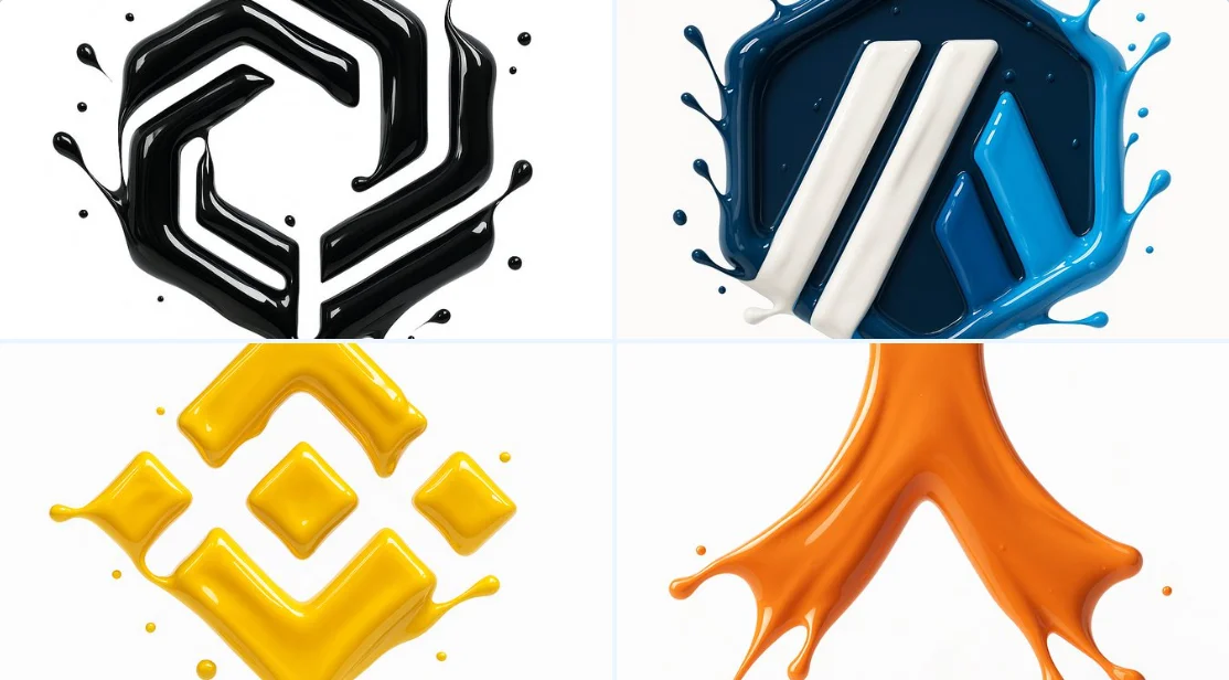 Hyper-realistic Liquid Paint Splash Logo 3D Render