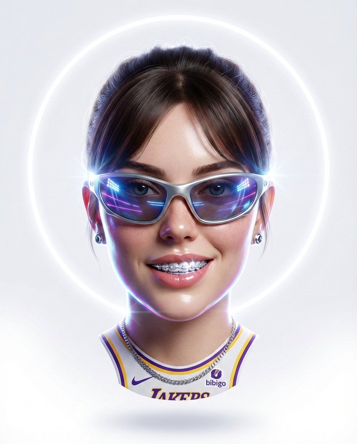 Hyper-stylized 3D Floating Head Portrait
