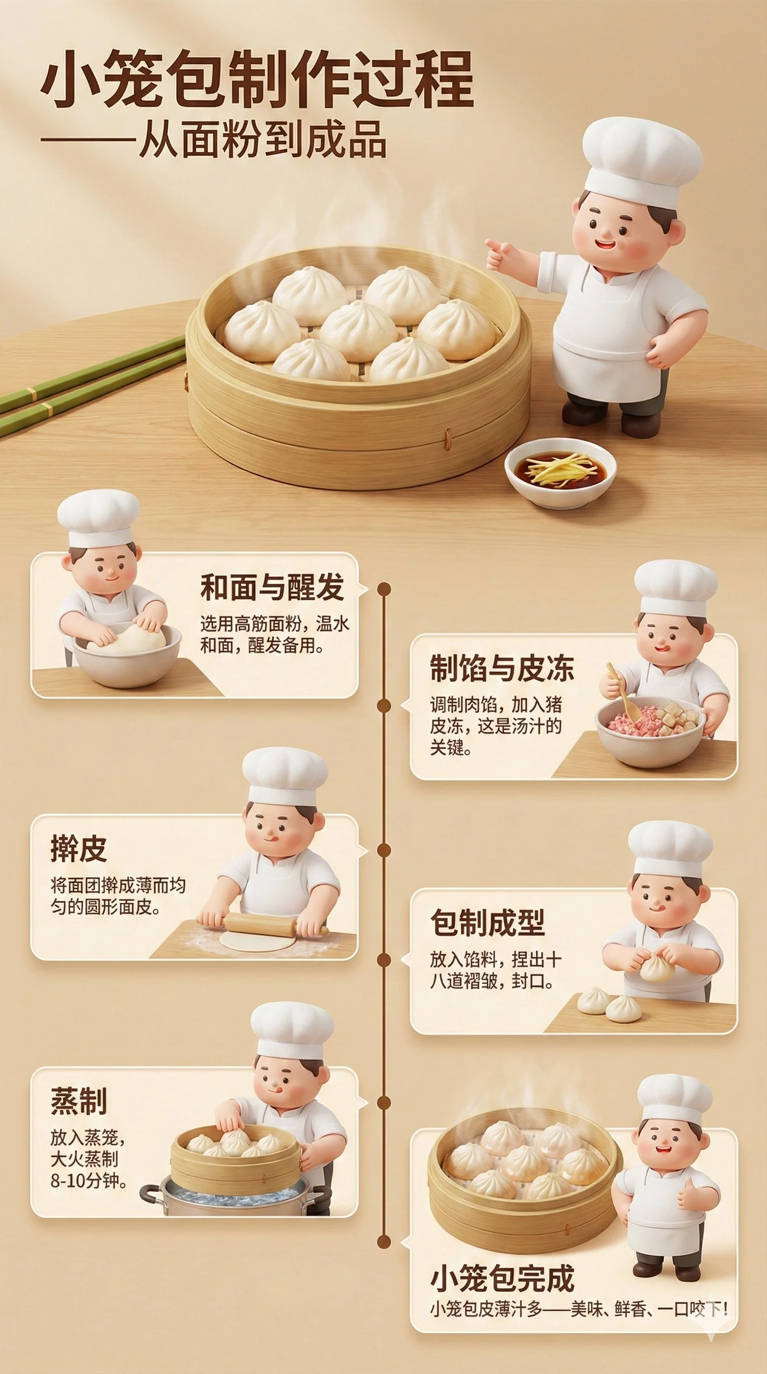 Indonesian Tempeh Making Process 3D Infographic Poster