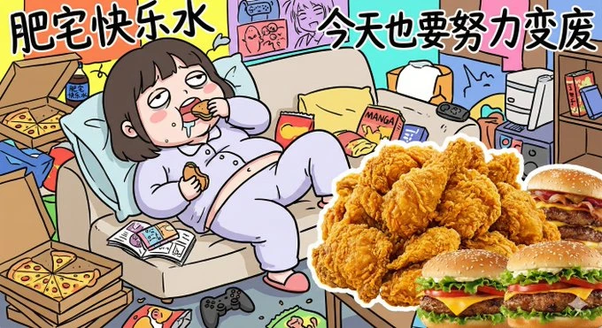 Internet Sandwich Style Illustration, Minimalist Q-Style Characters