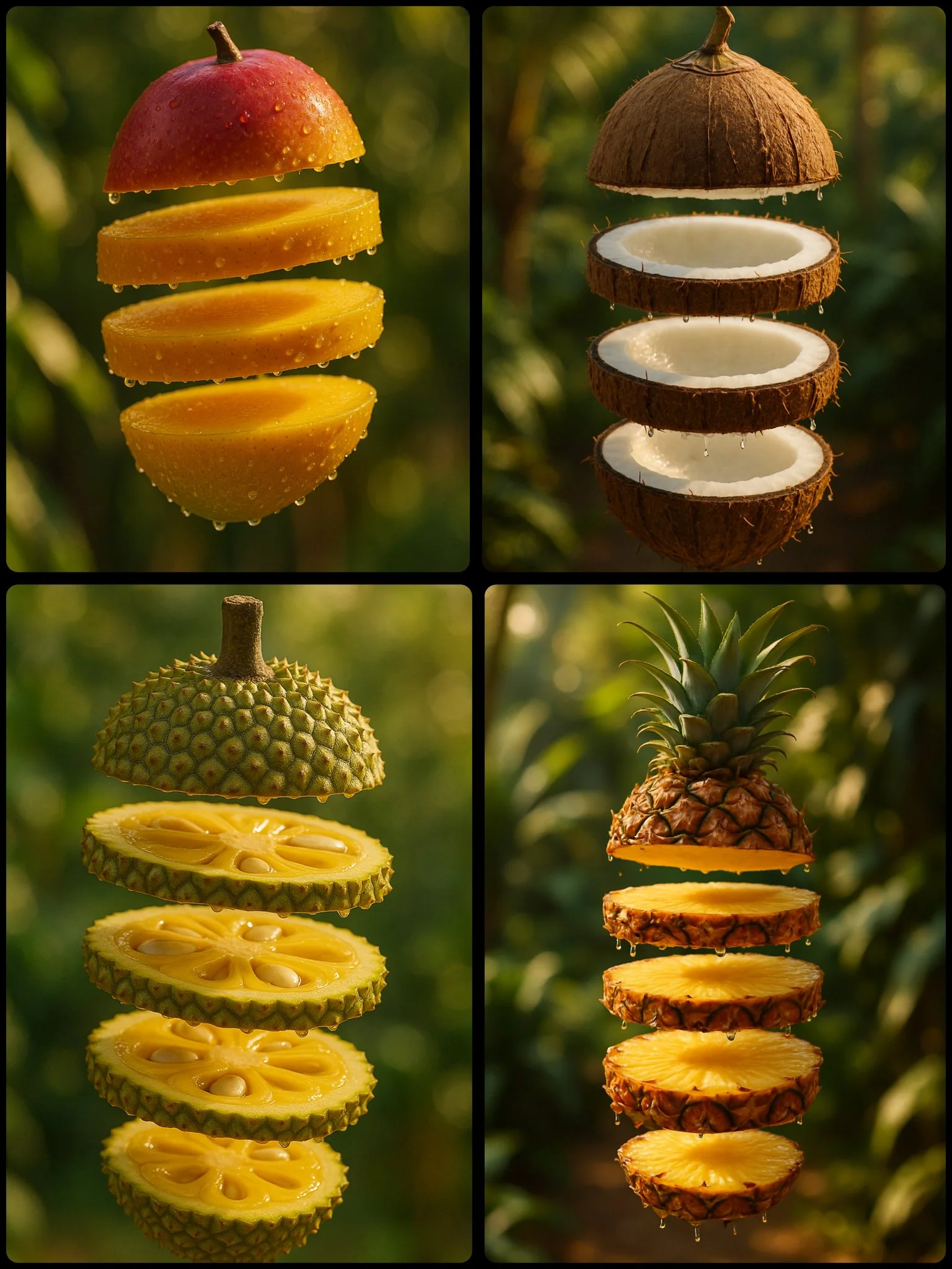 Layered Fruit Slice Photography