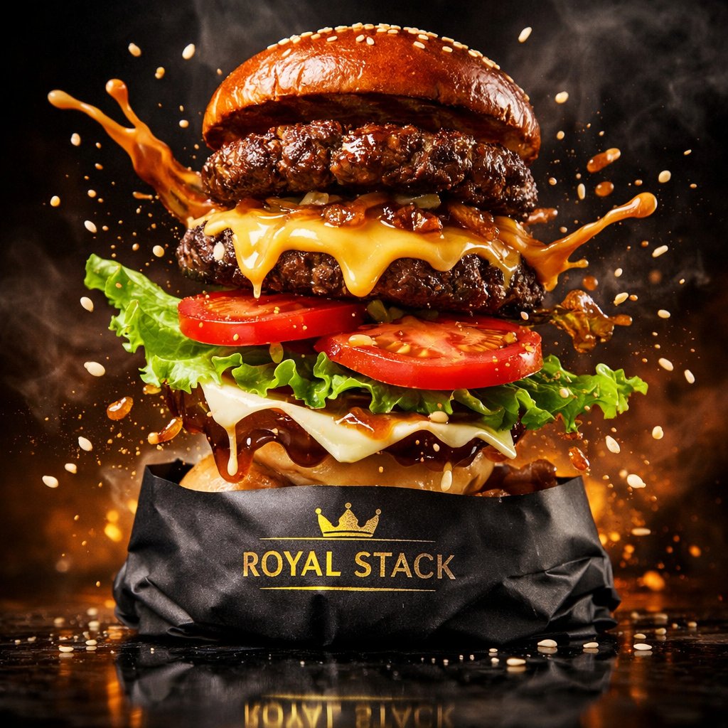 Luxury Burger High-Speed Photography Art