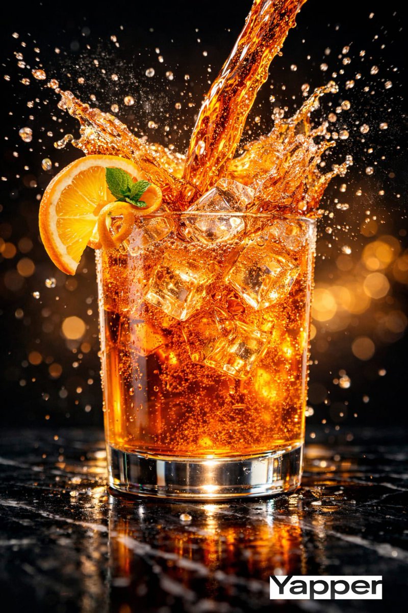 Luxury Cold Drink High-Speed Photography
