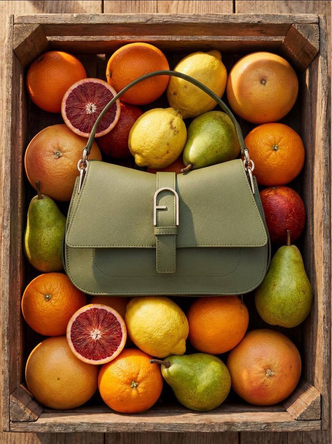 Luxury Sage Green Handbag in Crate