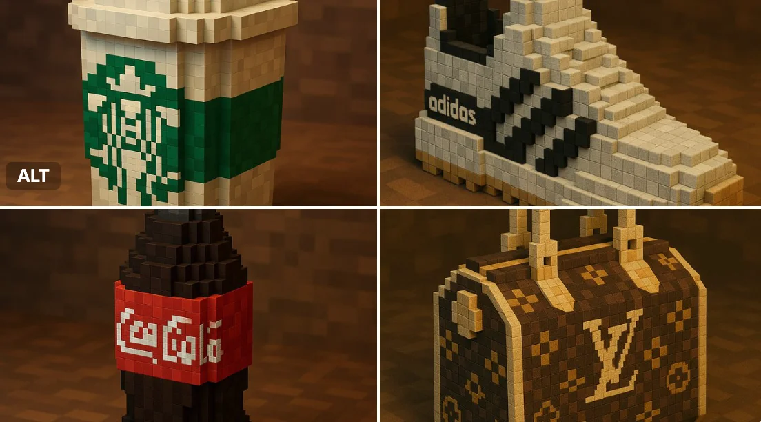 Minecraft-Style Brand Object Recreated
