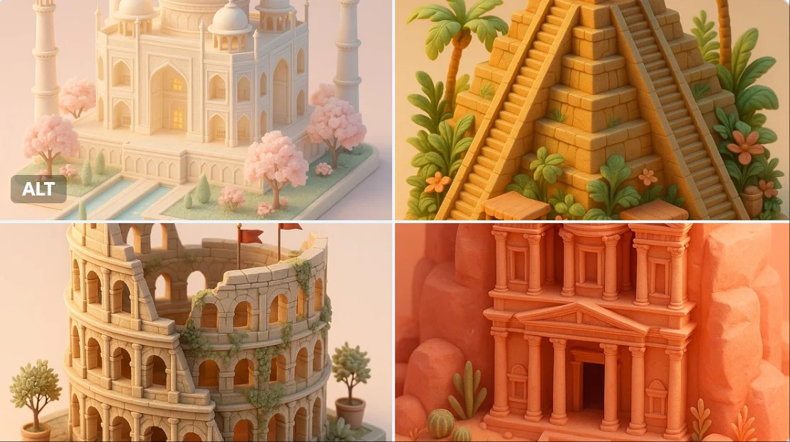 Miniature Version of [LOCATION], Designed in a Whimsical Dollhouse Style