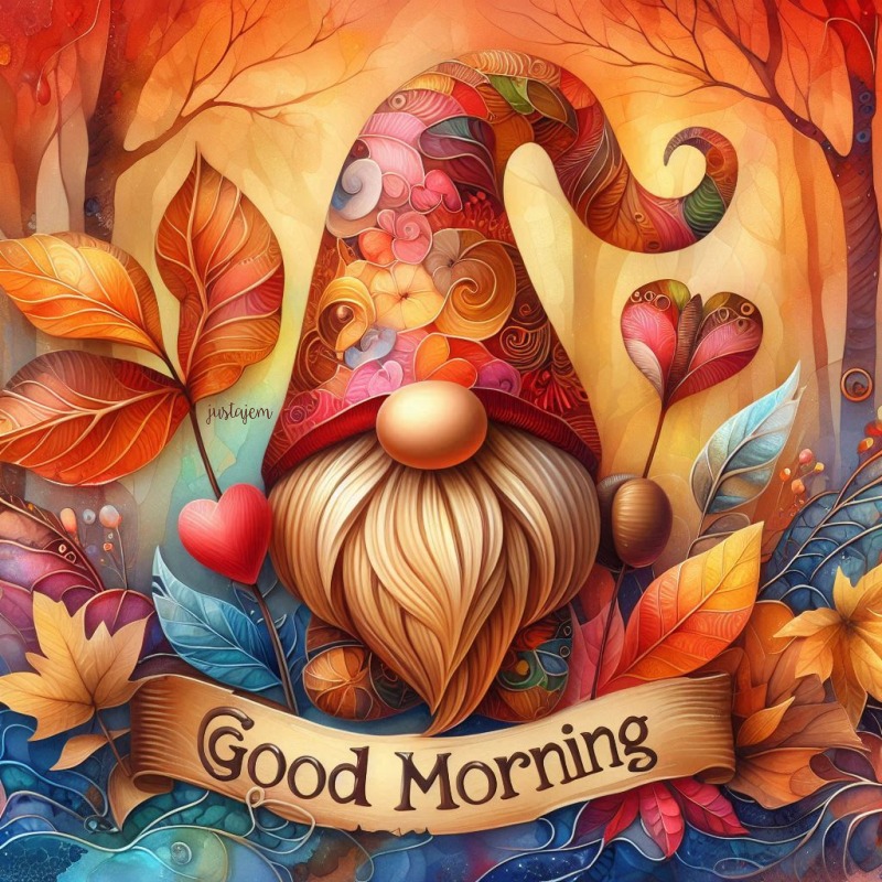 Good Morning with Autumn Gnome