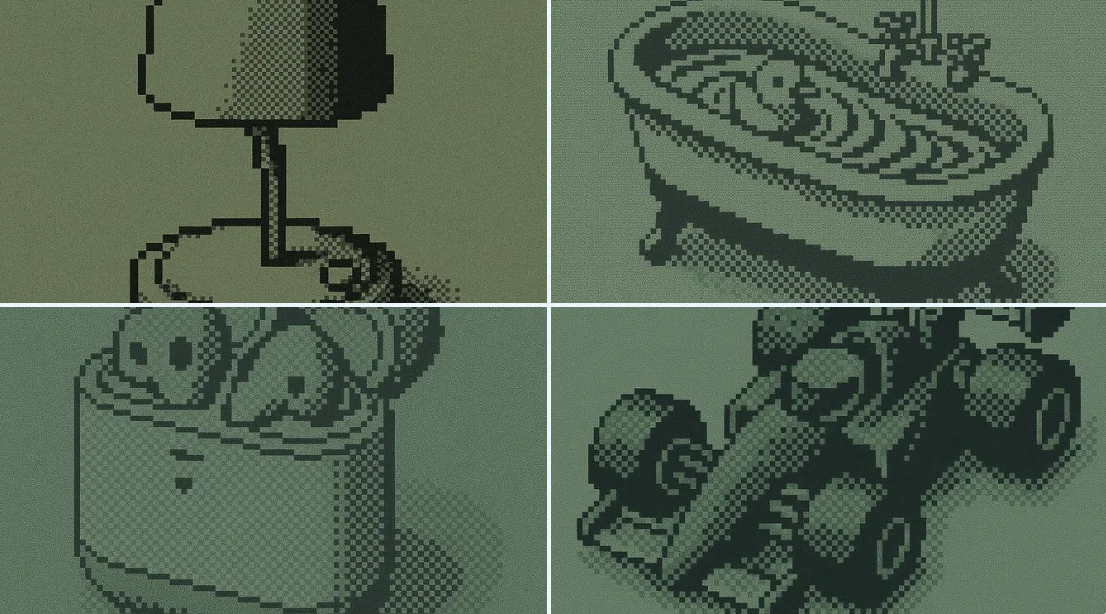 Monochrome Pixel Mosaic Style
