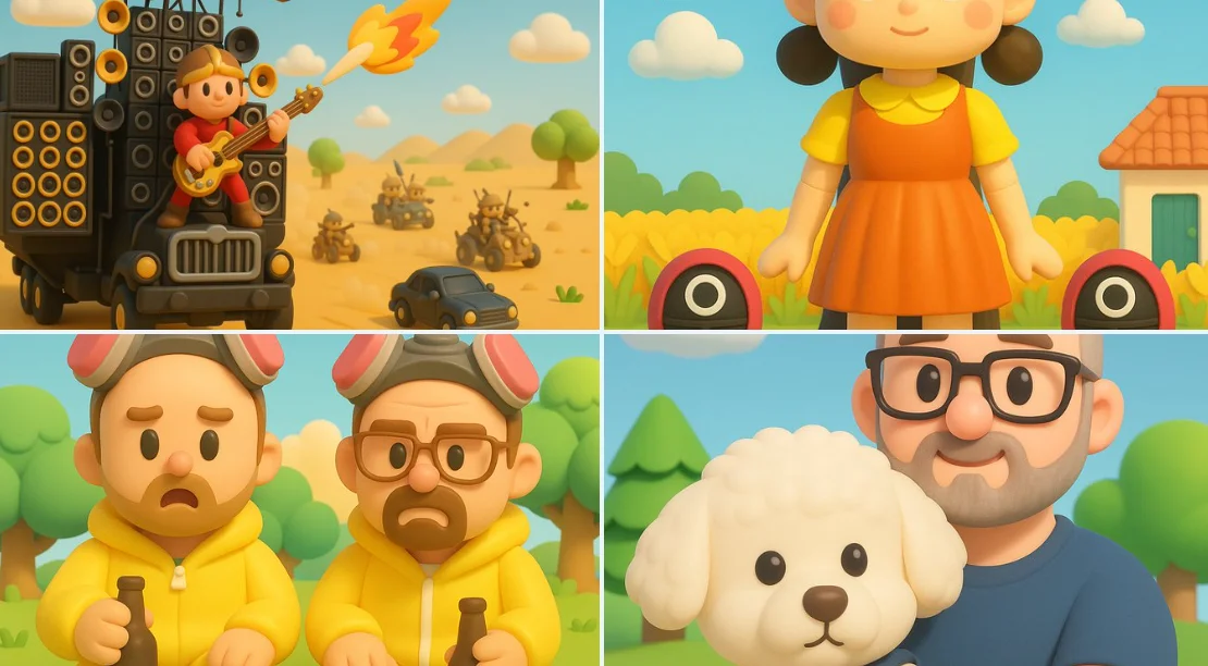 Nintendo-Style 3D Cartoon Illustration