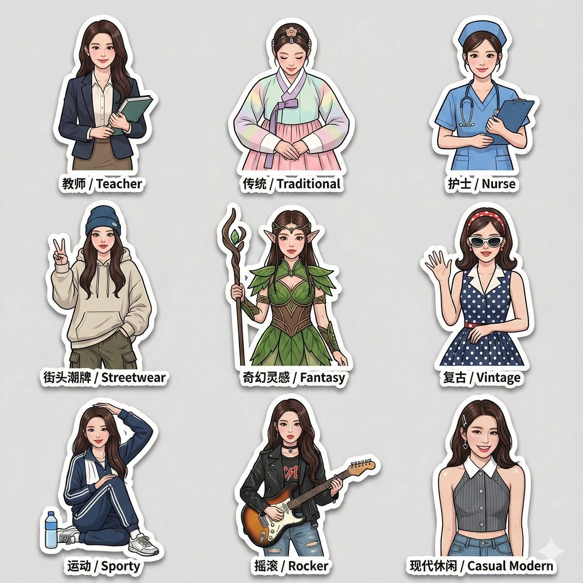 Personalized 3x3 Sticker Pack Design