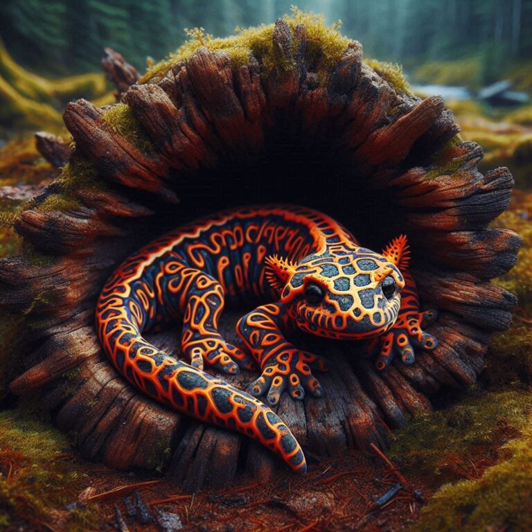 Fire Salamander in Alien Habitat