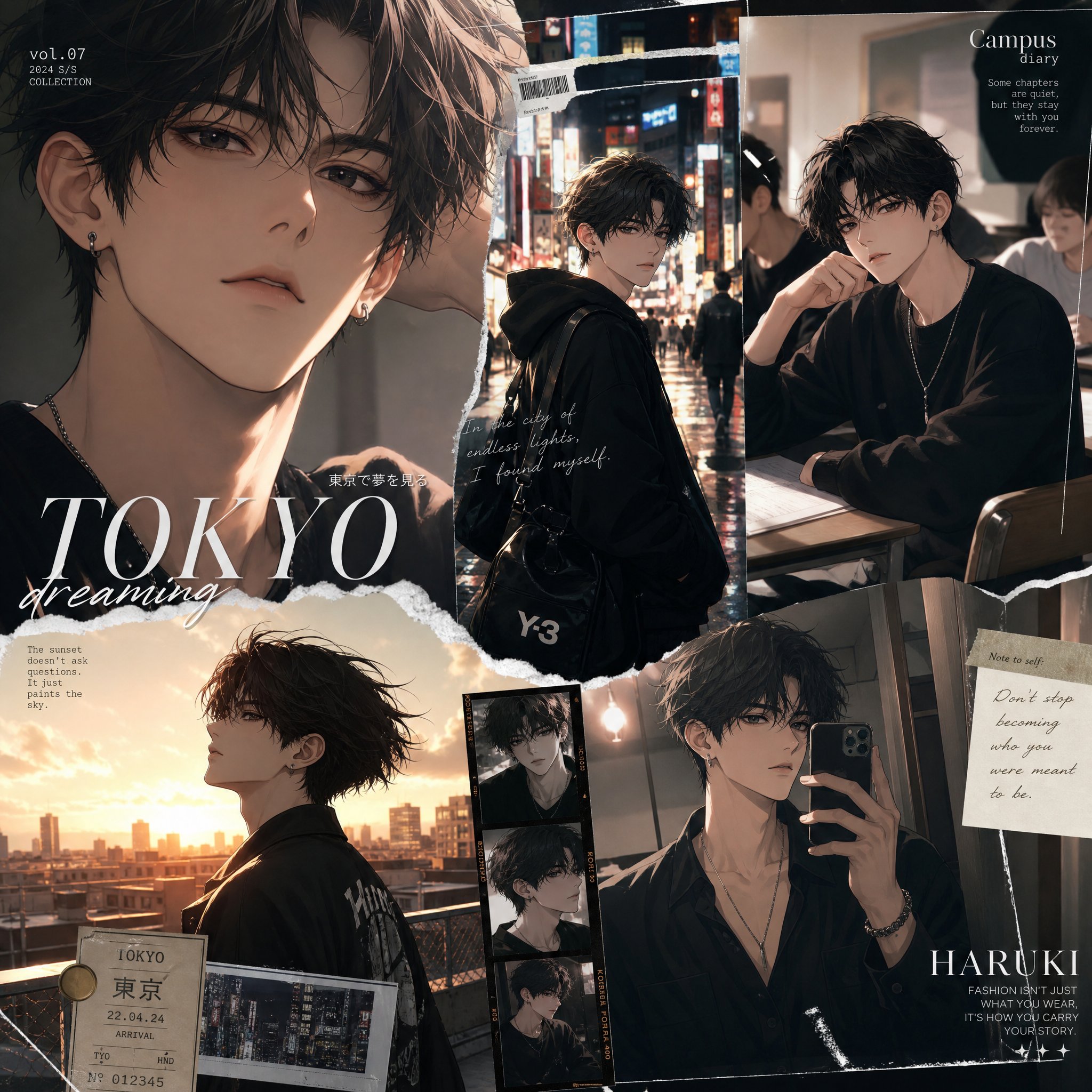 Premium Hollywood Anime Fashion Collage